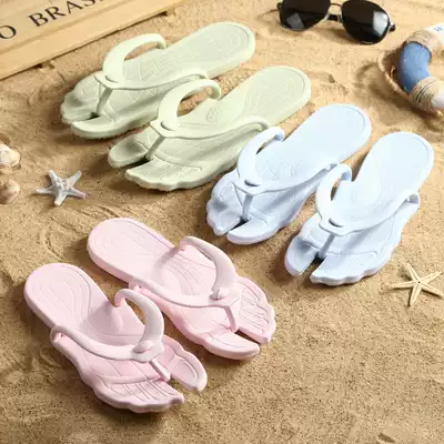 Travel slippers portable foldable travel Flip-flops light female summer non-slip soft bottom bathroom bath slippers men