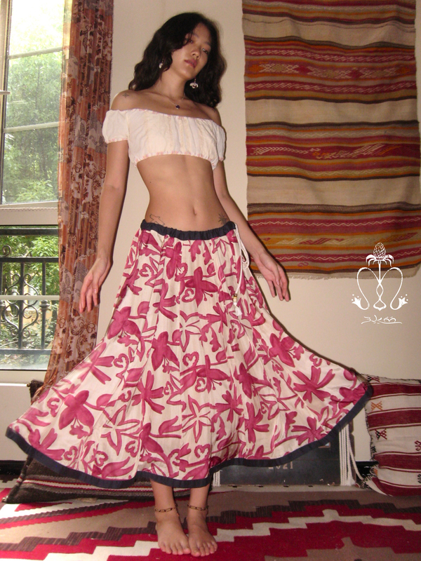 *3Km Three Kilometers* Color-Blocked Printed Ten-Panel Umbrella Skirt, Original Brand *3Km Three Kilometers* Color-Blocked Printed Ten-Panel Umbrella Skirt, Original Brand