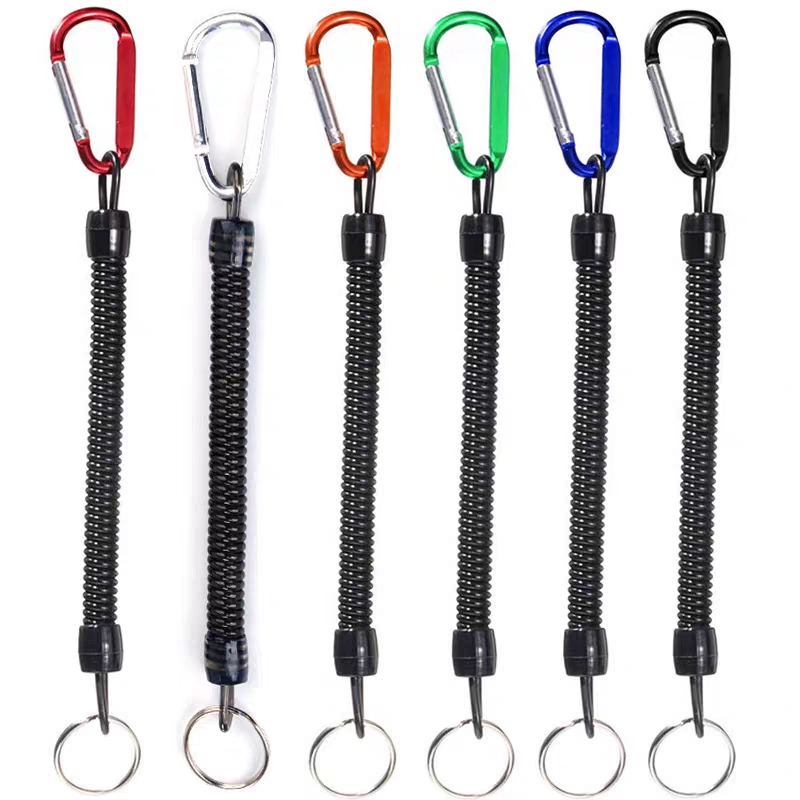 Let's go to the road sub-clamp fish control device high-grade missing hand rope protective rod rope telescopic 1 meter long fishing rope telephone line type