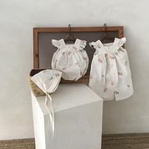 Baby one-piece dress Summer clothes 2022 South Korean children Dress Ocean Gas Female Baby Embroidered Hundreds Day Banquet Dress Khae Dress
