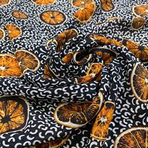 100% pure mulberry silk genuine silk double crepe black bottom orange soda scarf lining dress with dress fabric