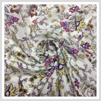 100%pure mulberry silk Silk Crepe Small floral shirt dress fabric on white