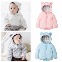 70-100 yards warm bear velvet jacket zipper men and women baby baby wear autumn and winter cute coat childrens clothing