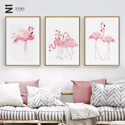 DIY digital oil painting Flamingo living room decoration painting background coloring hand-painted gift modern simple small fresh