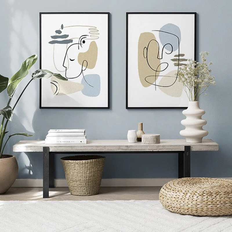 Digital Oil Painting Small Freshener Decoration Painting Student Filling Abstract Hand Painting Diy Brief Line Painted Oil Color Painting