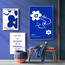 Abstract Digital Oil Painting Diy Modern Minimalist Living Room Hand-painted Decoration Painting Nordic Klein Blue Flowers Oil Color Painting
