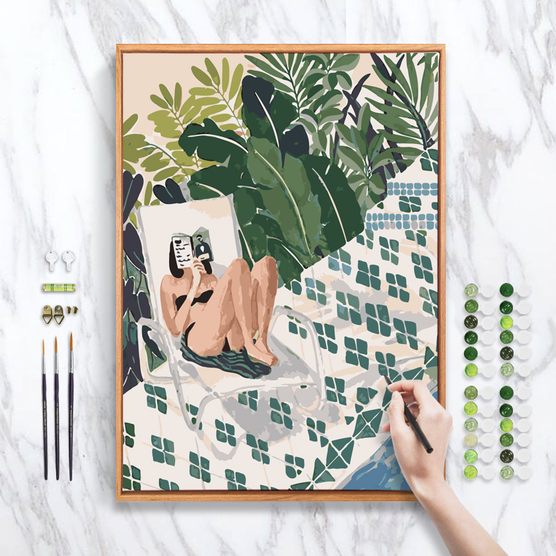 Digital oil painting coloring decompression Adult decorative painting Creative hand-painted filling hanging painting coloring manual diy oil painting