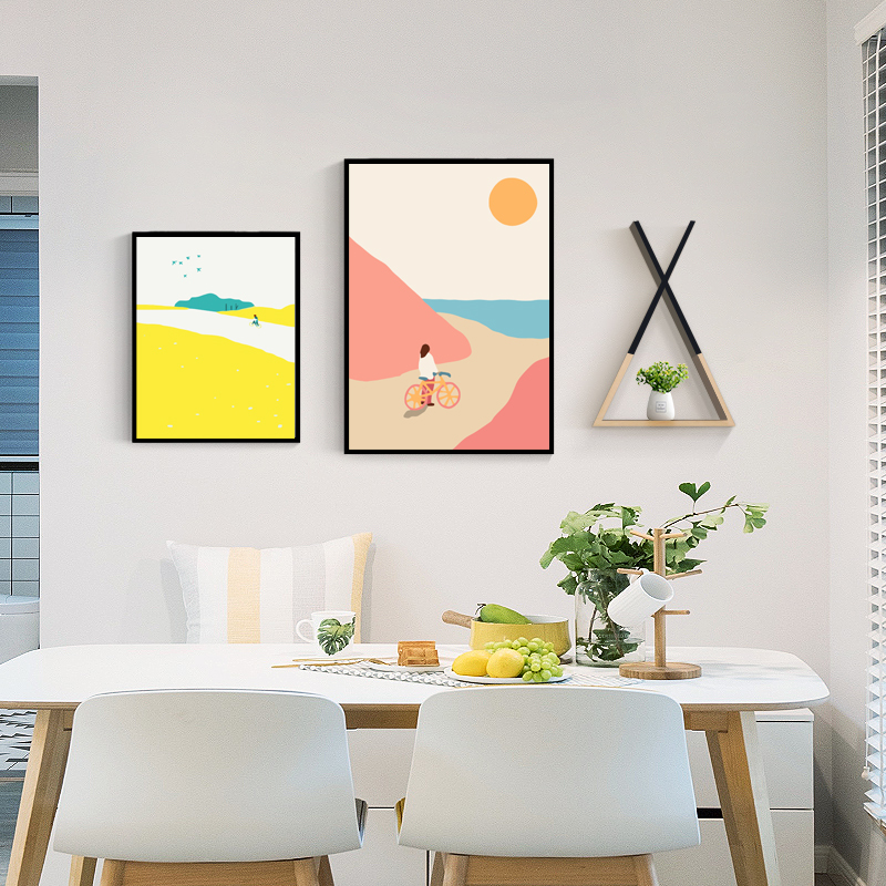 DIY digital oil painting small fresh filling oil painting simple soft hand-painted decorative painting Nordic hanging painting niche ins