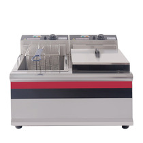 Kohei Ka Commercial Double Bar Twin Griddle Electric Fryer Furnace Thickened Double Bar Fryer Oil Bar Machine Large Capacity Fryer