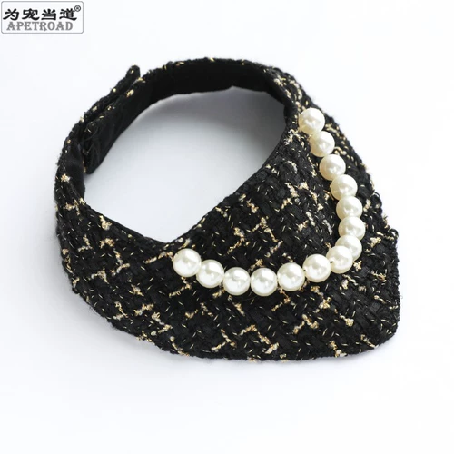 Шарф, чокер из жемчуга, брендовый слюнявчик, нагрудник, в стиле Шанель