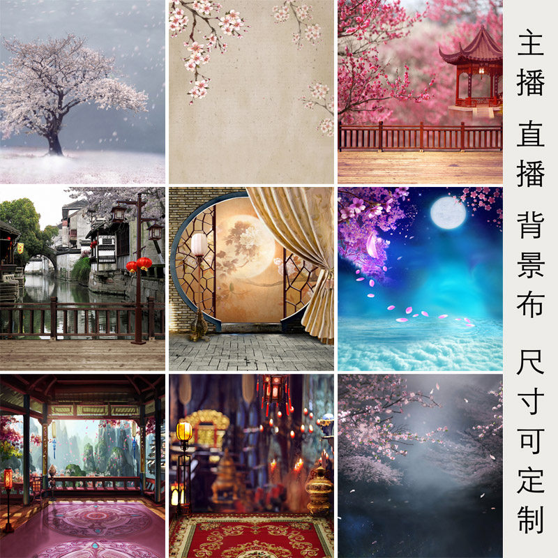 Ancient Clothing Ancient Wind Photography Background Cloth China Wind Retro Hanfu Hanfu Tang Clothing Network Red Shivering Voice Fast Hand Direct Sowing Room Background Cloth