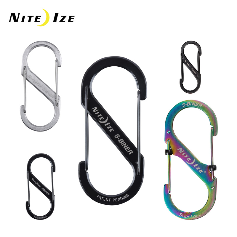 Nai Ai NiteIze outdoor equipment stainless steel 8-shaped buckle s-shaped mountaineering buckle key buckle fast hanging s buckle backpack hanging buckle