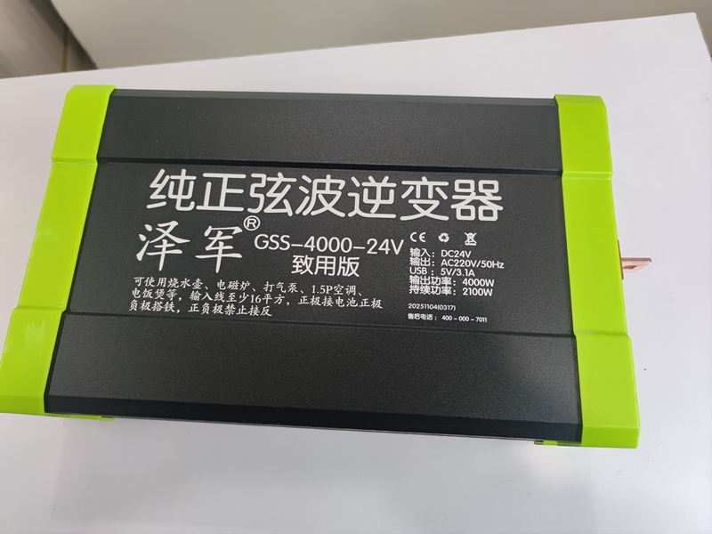 Zejun Pure Sine Wave 4000W High-Power Vehicle-Mounted 12V24V to 220V Inverter Power Converter