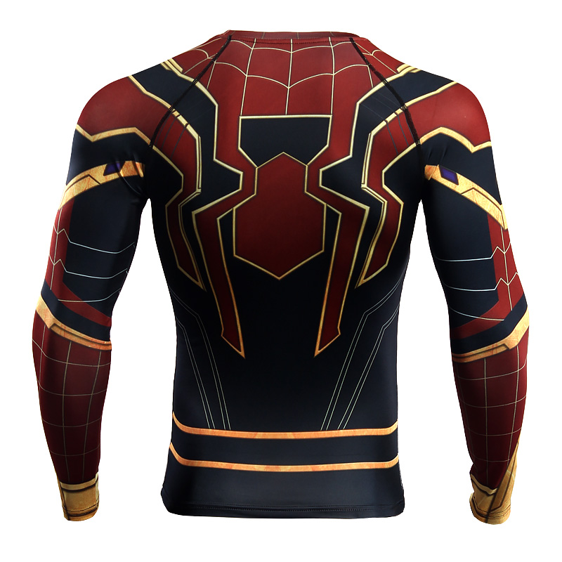 Spiderman Vớ The Avengers 3 Vô Hạn Chiến Tranh Quần Áo Thể Dục Thể Thao Áo Khoác Marvel Dài Tay Áo T-Shirt