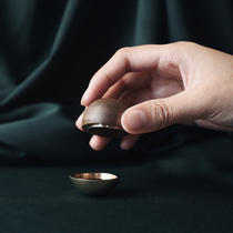 Qi Ji little tumbler seal private custom solid wood polished brass can plate gift letter pattern