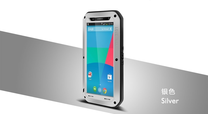 LOVE MEI Powerful Water Resistant Shockproof Aluminum Metal Case Cover for Moto Nexus 6