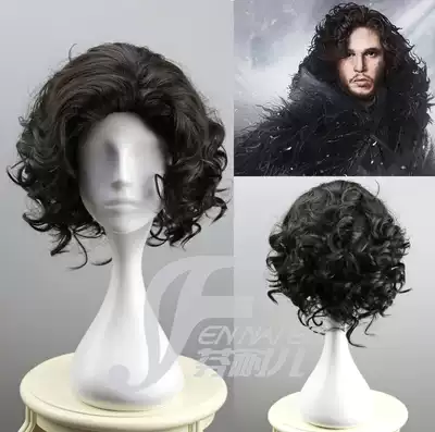 Finnelle's Game of Thrones Song of Ice and Fire Jon middot Snow Night Watchman black curly hair wig