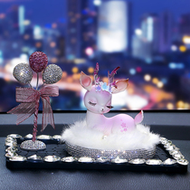 Flower Rhyme Little Deer Water Mink Wool Patch Drills Megarine Deer Car Pendulum car Girls in car Adorned Cute Card Traffic