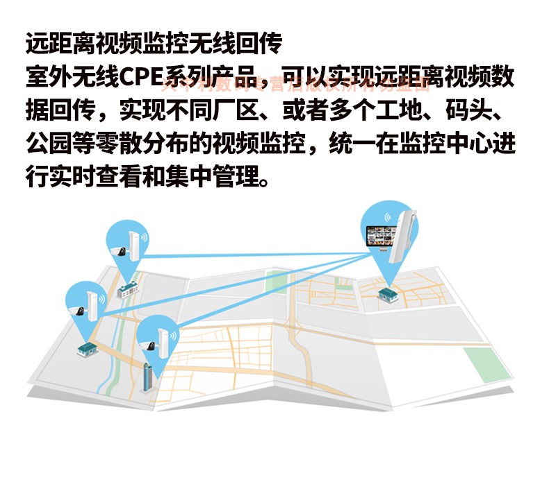 товар из китая 普联tp-link tl-s516-5km套装5g室外网络监控无线网桥一对867m高速百兆4网口硬件配对免配置poe供电dc电源12v
