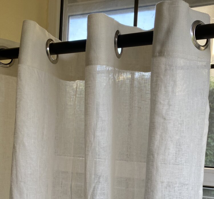 Yarn Curtain Minimalist Eurostyle Style Foreign Trade Linen Curtains Finished Living Room Balcony Light Transmission Curtain Wear Bar Free From Punch