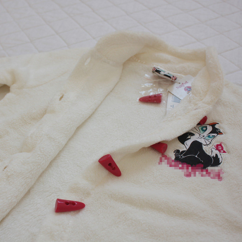 Coral Suede Blouse Warm Home Clothes children can be served with a child's blouse and crumpled goods