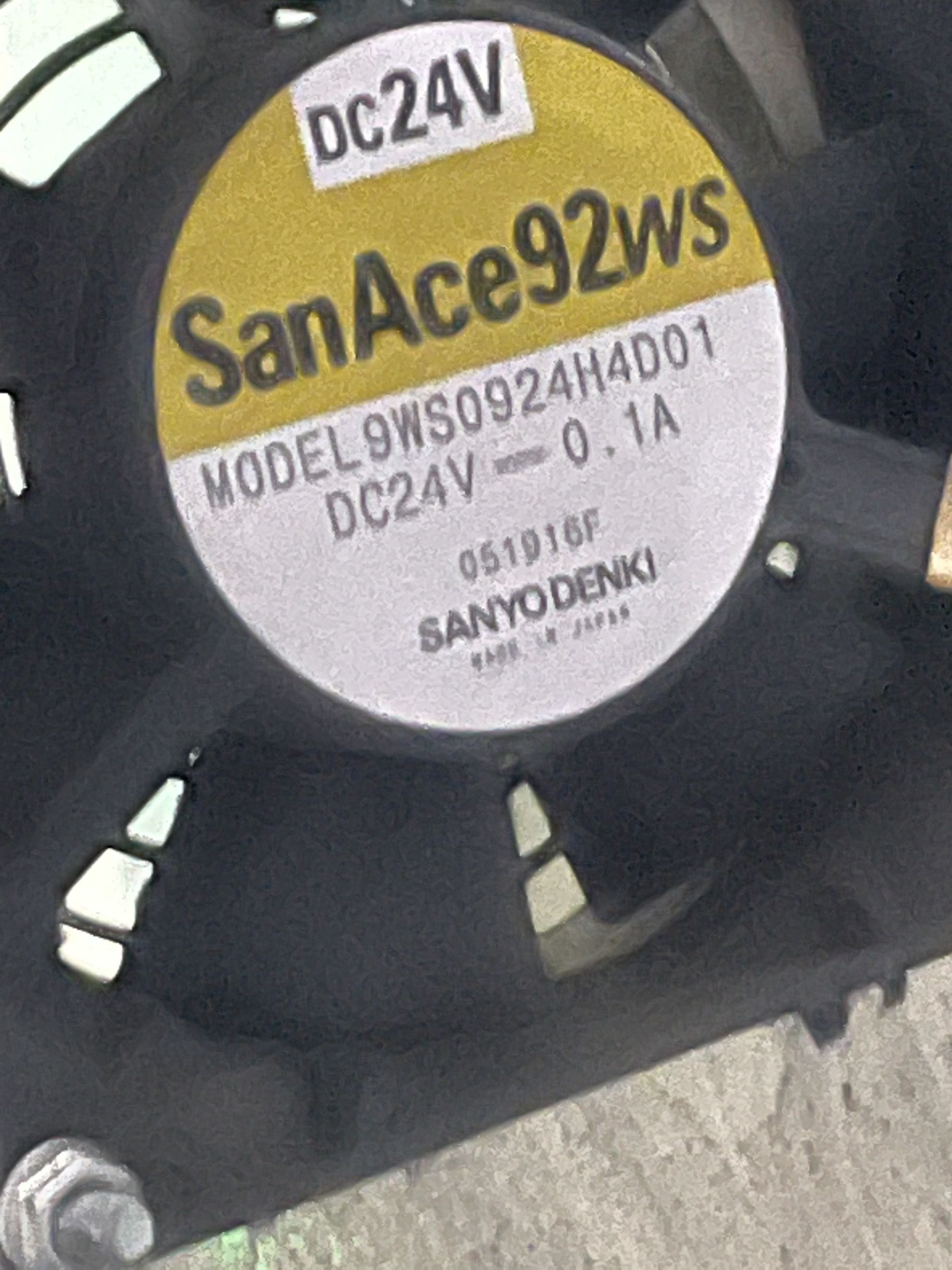 9WS0924H4D01 DC Fans DC fan 92x25mm 24VDC Splash Proof]