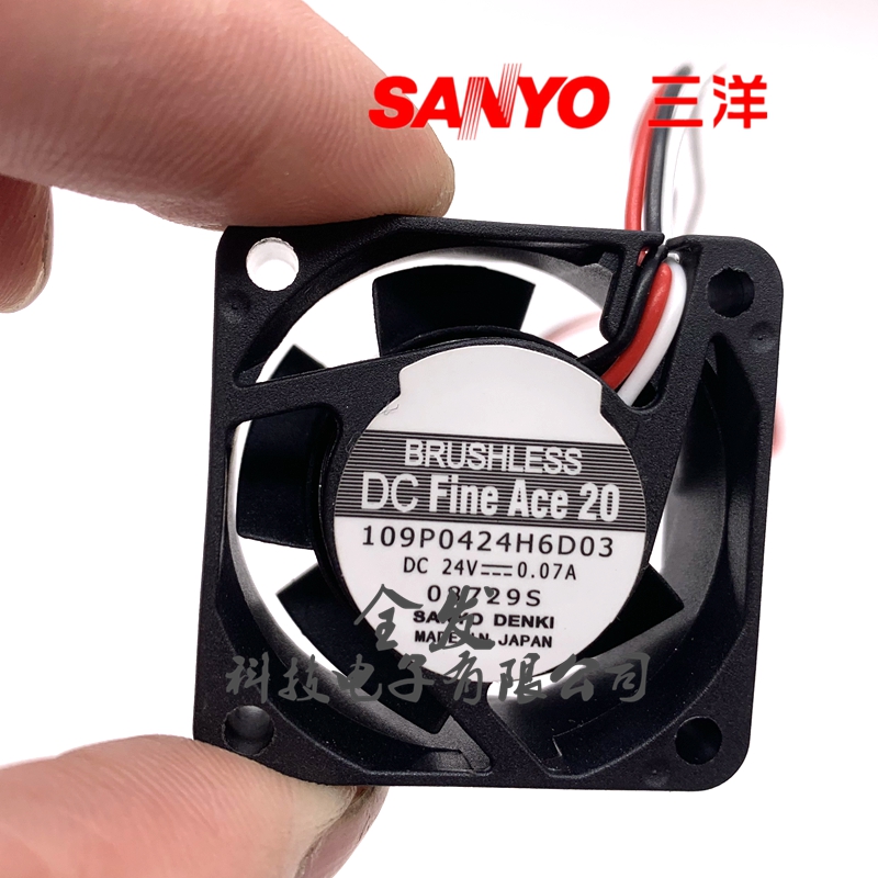 109P0424H6D03 24V 0 07A 40*40*20MM New Sanyo Sanyo Twin Ball Fan