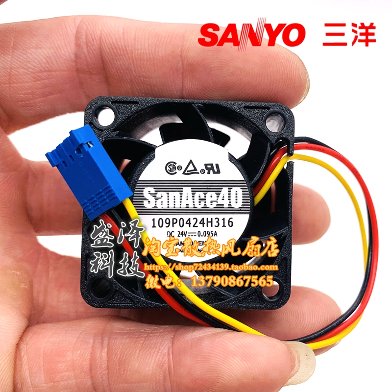 Original Sanyo 109P0424H316 4CM 24V 6FC5247-0AA06-0AA0 with detection fan