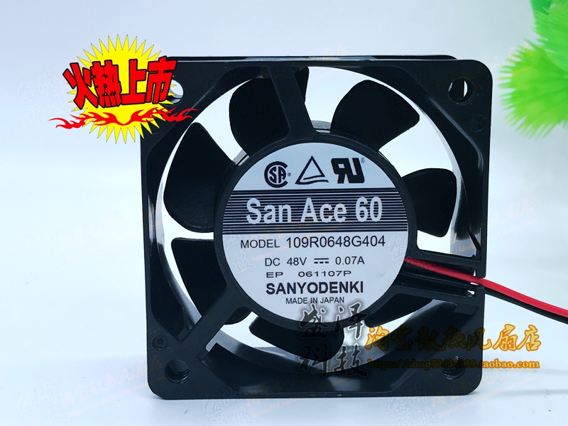 Sanyo 6025 48V 0 07A Cooling fan 109R0648G404 60*60*25MM