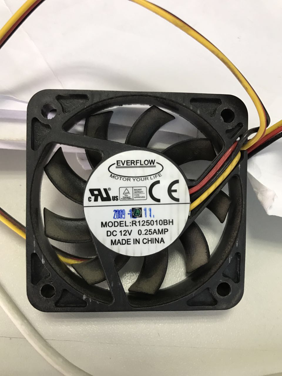 New EVERFLOW R125010BH 5010 12V 0 25A 3-wire speed Double Ball cooling fan