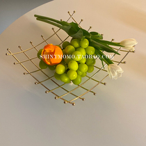 SHINYMOMO French creative metal hollow fruit basket
