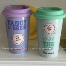 SHINY MOMO Ceramic Mug with Lid Water Cup Ceramic Mug