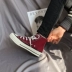 Jiang Xiaoyu giày vải nữ ulzzang phong cách Harajuku giày cao giúp giày 70s rượu vang đỏ nam và nữ giày anta Plimsolls