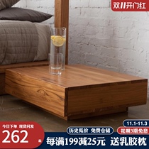 Solid Wood bedside table simple modern light luxury Nordic style storage cabinet bedroom storage cabinet bucket cabinet custom