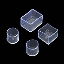 Square transparent chair foot cover Silicone stool dining table chair foot pad leg protective cover thickened wear-resistant non-slip table leg cover