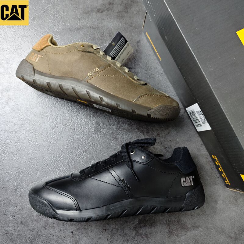 Cat Carter Store Clearance Shoes Black Men's Shoes Matte Leather Sports Casual Shoes Versatile P110486 Minor Flaws