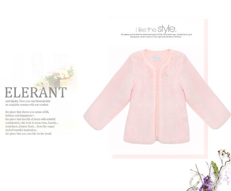 ATAR người nổi tiếng đính cườm giả lông ngắn coat 2017 mùa thu và mùa đông mới len áo len thời trang áo sơ mi nữ hồng áo phao lót lông