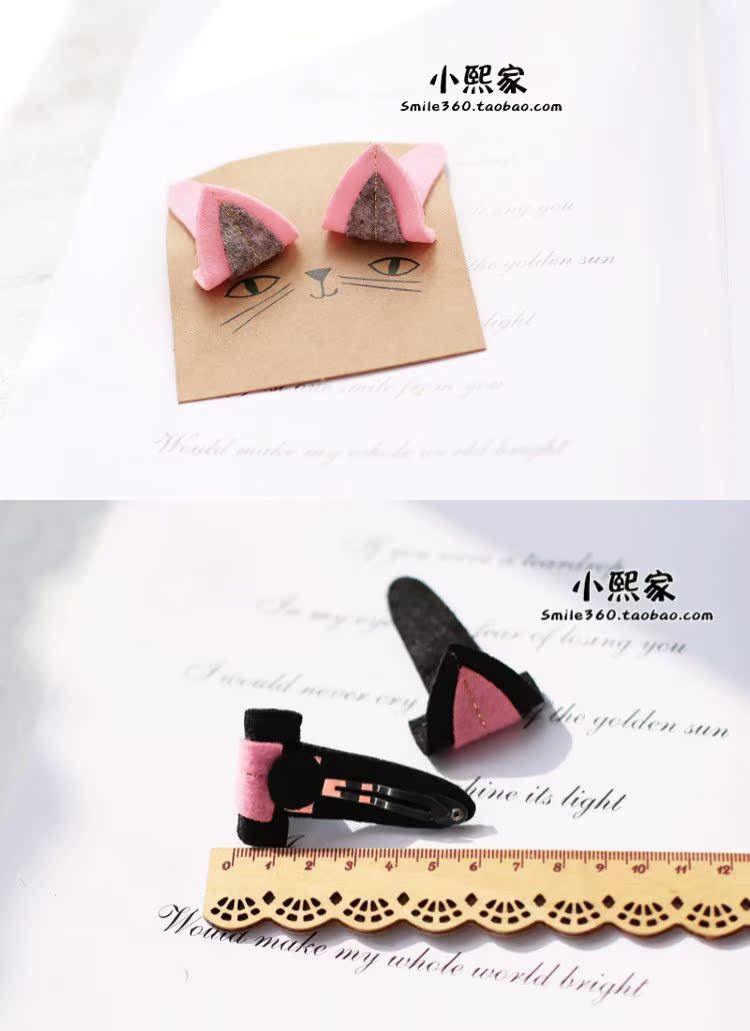 Xiaoxijia cô gái phụ kiện tóc stereo trẻ em tiara tai mèo dễ thương kẹp tóc bb clip mèo phong cách thẻ đồ cột tóc