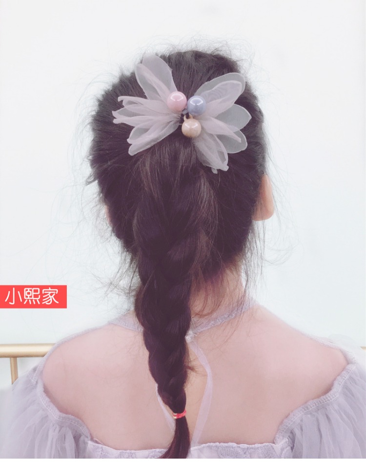 Hàn Quốc nhập khẩu hoa nơ trẻ em tóc người lớn cô gái cao su ban nhạc cô gái phụ kiện tóc chỉ đẹp tóc dây tóc bộ dây buộc tóc cho bé gái