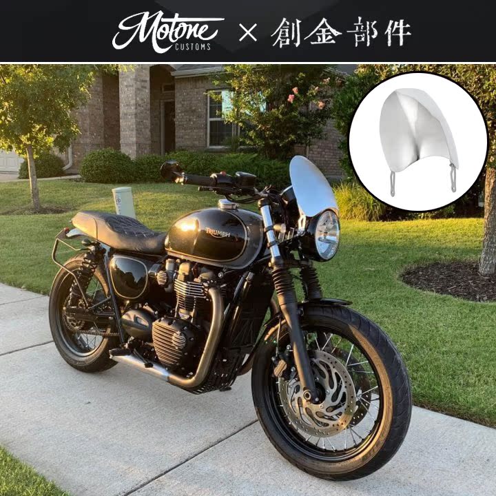 Mototone Triumph T100 T120 Speed Twin special retrofit long version small windshield windshield