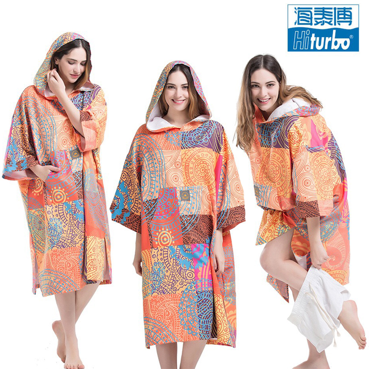 hiturbo scuba diving speed dry bathrobe snorkeling swimming beach water suction trough canopy bathrobe warm change clothes to prevent walking