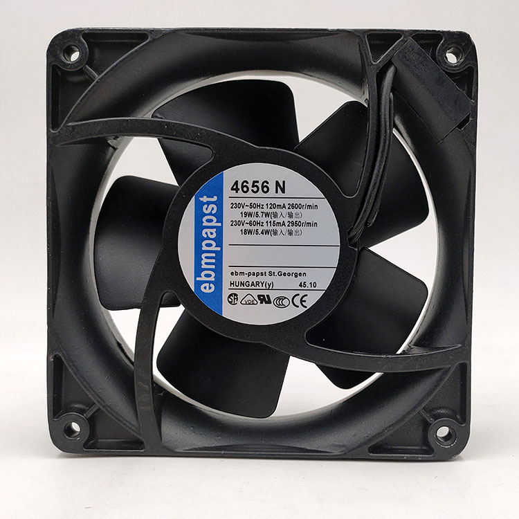220V 19W ebmpapst TYP4656N 12038 12cm Full metal high temperature resistant heat dissipation fan