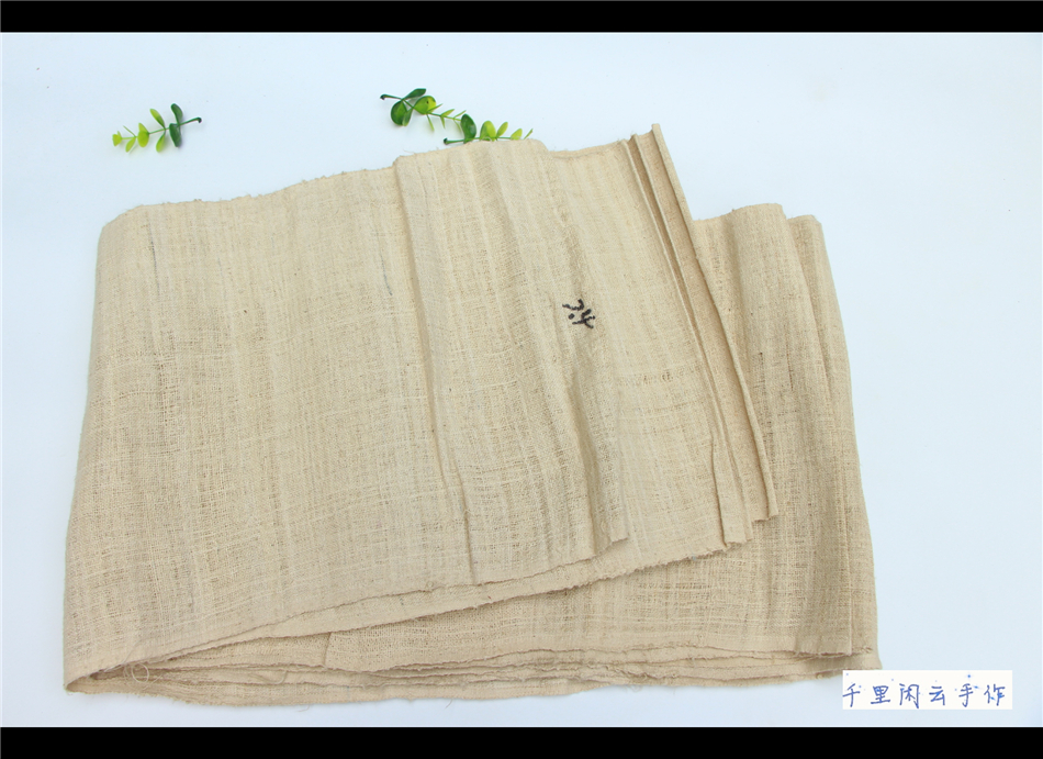 Thousands of Miles of Idle Cloud Handmade Monochrome Handicraft Linen Textile Cloth Handmade Homemade Cloth Roll Blended Linen C131
