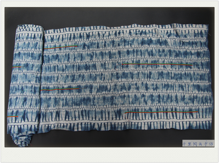 Handmade indigo batik skirt cloth roll handmade batik sackcloth batik cloth old batik roll cloth C490