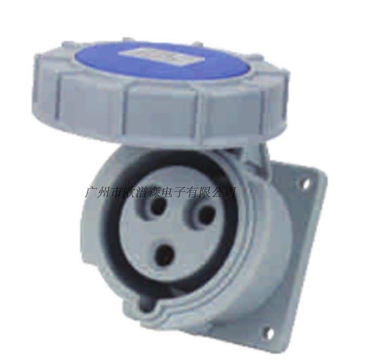 Industrial waterproof connector IP44 16A 3 Core 4 Core 5 Core concealed straight socket