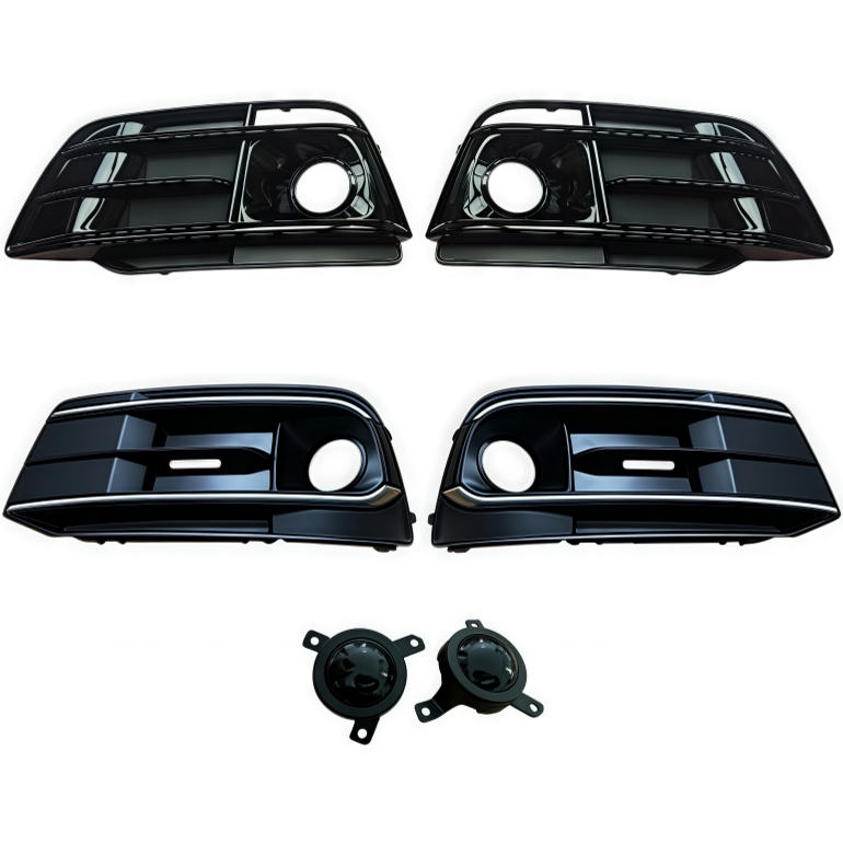 Suitable for Audi Q5L Fog Light Cover Acc Fog Light Frame 18-20 Models Q5 Lower Grille Fog Light Trim Frame Lower Mesh Probe