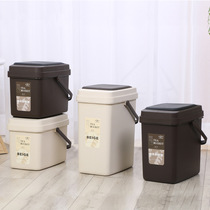 Press type bomb lid trash can large thick plastic tea slag bucket household portable tea bucket drain bucket with lid