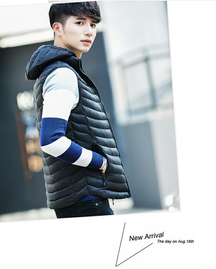 Áo vest cotton mùa thu và mùa đông Hàn Quốc của vest vest thể thao thời trang Playboy Thời trang áo khoác mỏng đứng cổ áo vest nam áo ba lỗ tanktop nam