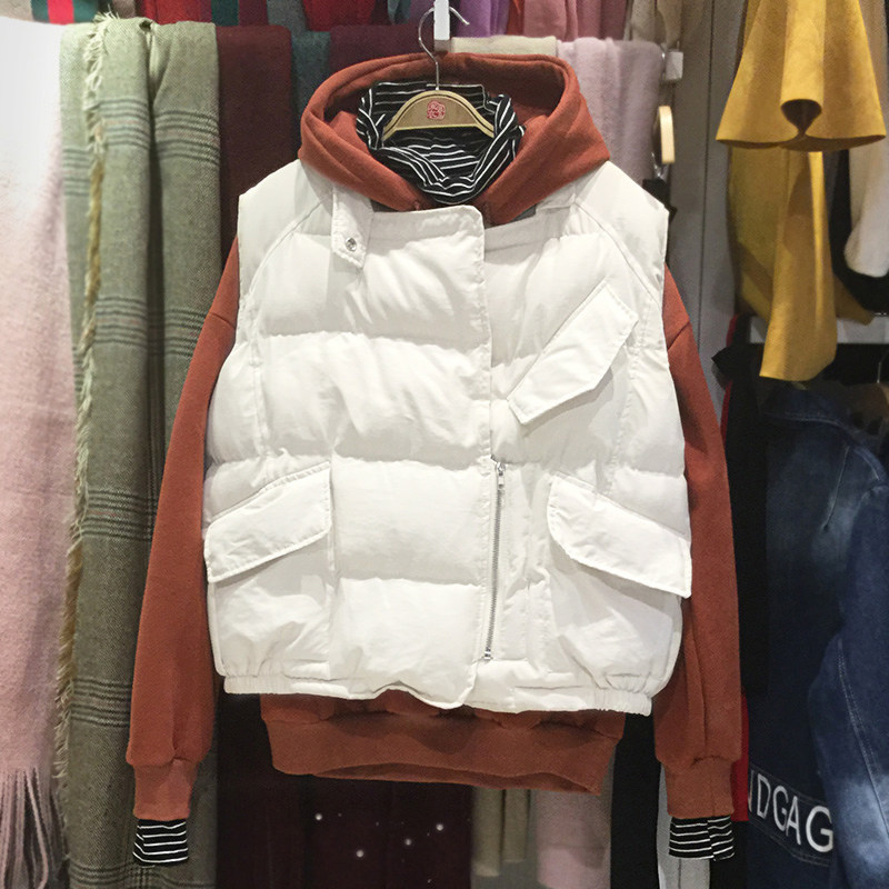 Down cotton waistcoat Vest Lady Spring Autumn Winter 2021 New Small Subkan Shoulder Outside Wearing Trendy Fashion Horse Clip Jacket