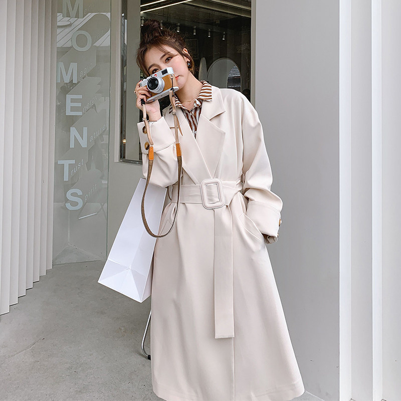 Waist suit dress female middle - long edition Spring and Autumn 2022 new high - end fashion temperament English coat